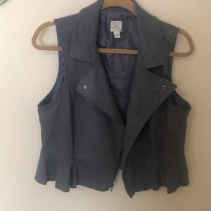 Never worn grey moto vest